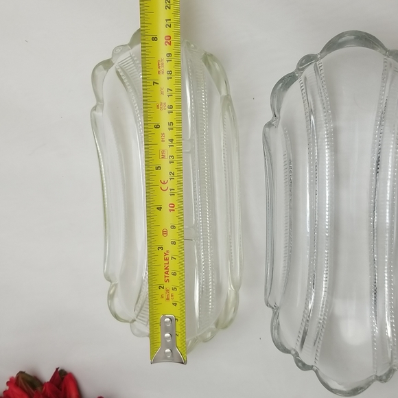 U.S. Glass Iowa Pattern Relish/Banana Split Sundae Bowls - Picture 4 of 16